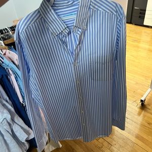 J. McLaughlin Finn blue striped button down